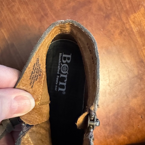 Born Women's Gray Ankle Boots - Picture 2 of 6